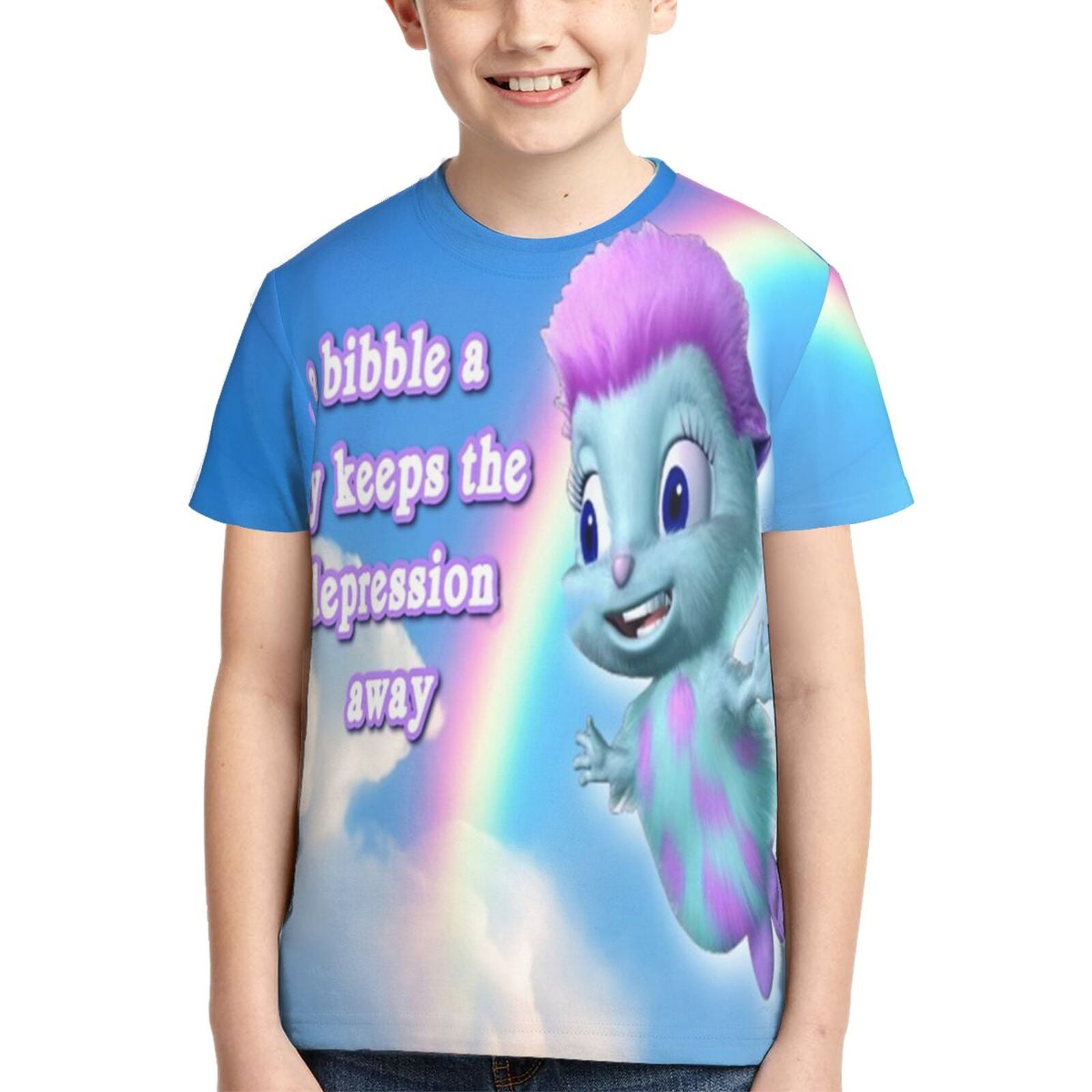 Kids Bibble Shirts 3D Printing Cartoon T Shirt Casual Top Summer Short