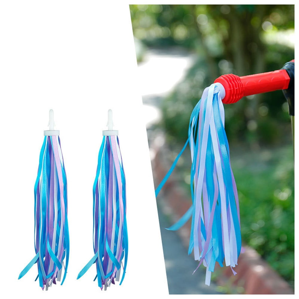 Kids Bicycle Handlebar Bike Scooter Streamers Sparkle Tassel Ribbon
