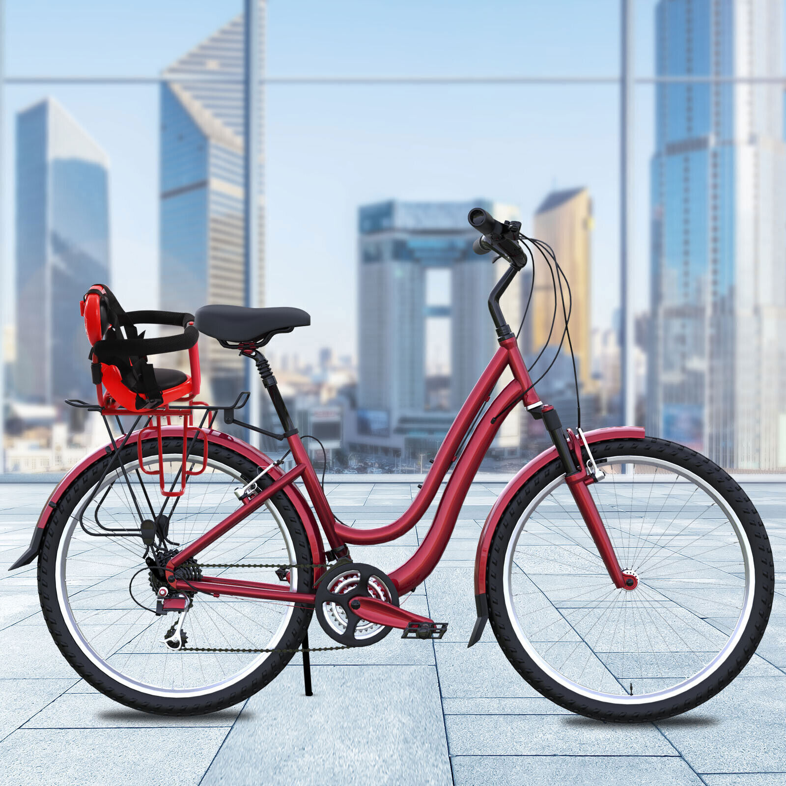 Kids Bicycle Rear Baby Seat Bike for Child Carrier Rack Mounted with