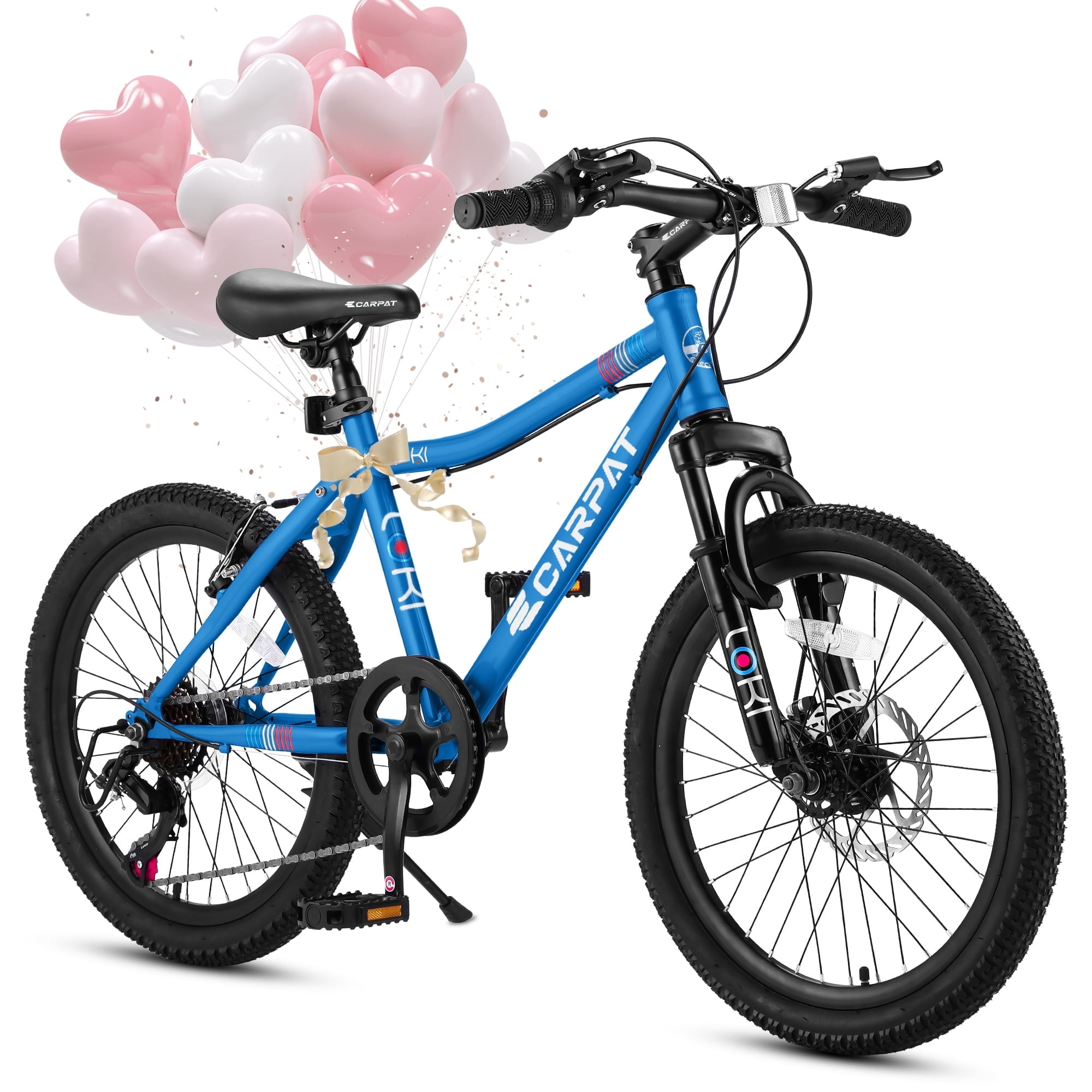 Kids' Bicycles 20 Inch Mountain Bike For Boys Girls Ages 5-10, 7 Speed Mtb Summer Travel Birthday Gifts Children Bicycles