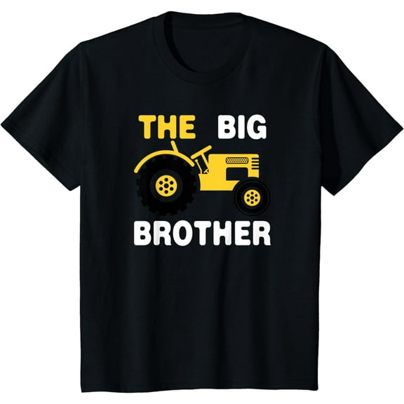 Kids Big Brother Tractor And Excavators Loving Boys T-Shirt T-Shirt