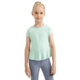 thumbnail image 1 of Kids Big Girls Dance Sports Shirts Athletic Running Gymnastics Yoga Tee Tops 5-12 Years, 1 of 9