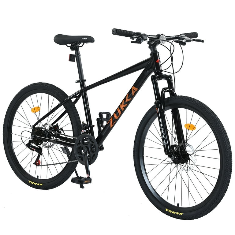 Baprem Mountain Bike 26 Adult Mountain Bike with 24 Speeds Suspension Fork KENDA Tires for Men Women Black