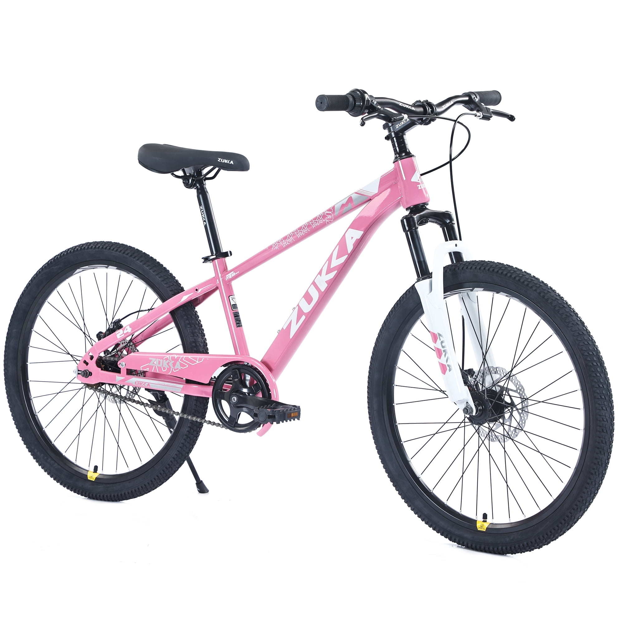 Kids Bike 24" Kids Mountain Bikes for Girls, Steel Frame Single Speed Children Youth Bicycle for 9-12 Years, Pink