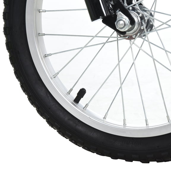 Kids Bike Aosom Youth Scooter, Teens Kick Scooter, Adjustable Handlebar Ride On Toy for 5+ with 16" Front and 12" Rear Dual Brakes Inflatable Wheels, Green,Boys Bike