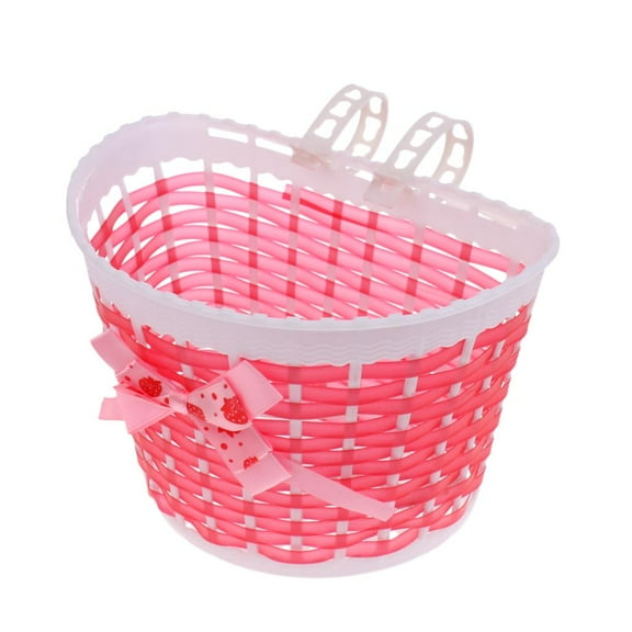 Kids Bike Basket, Ages 3-12, Kid's Bike Basket Kids Bike Accessories, 6 x 5.5 x 5.3inch Red