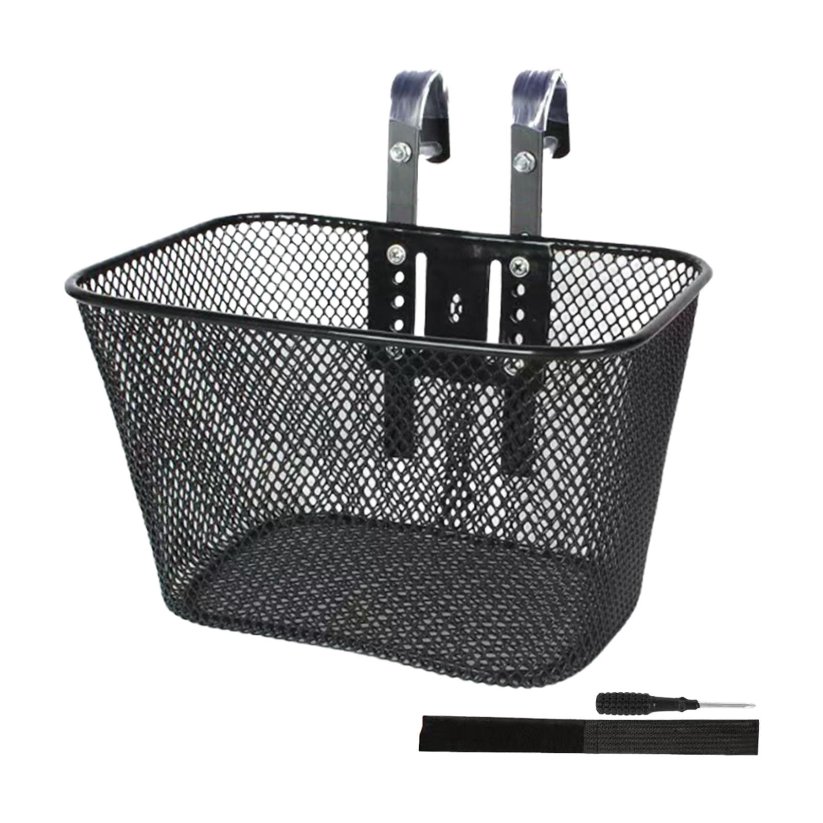 Kids Bike Basket Children Bicycle Basket Front Bicycle Basket Sturdy Metal Construction for Boys Girls Bikes