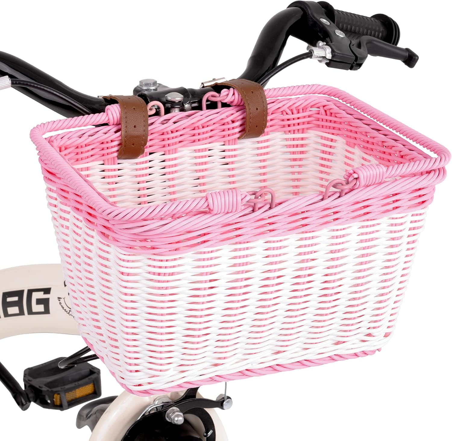 Kids Bike Basket, Front Bicycle Bike Baskets for Kids, Small Wicker Bike Basket for Boys and Girls, Small Wicker Basket for Bike, 9¾" x 7" x 6", 1-Pack