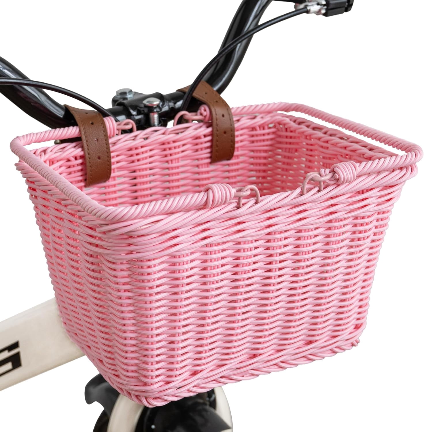 Kids Bike Basket, Front Bicycle Bike Baskets for Kids, Small Wicker Bike Basket for Boys and Girls, Small Wicker Basket for Bike, 9¾" x 7" x 6", 1-Pack