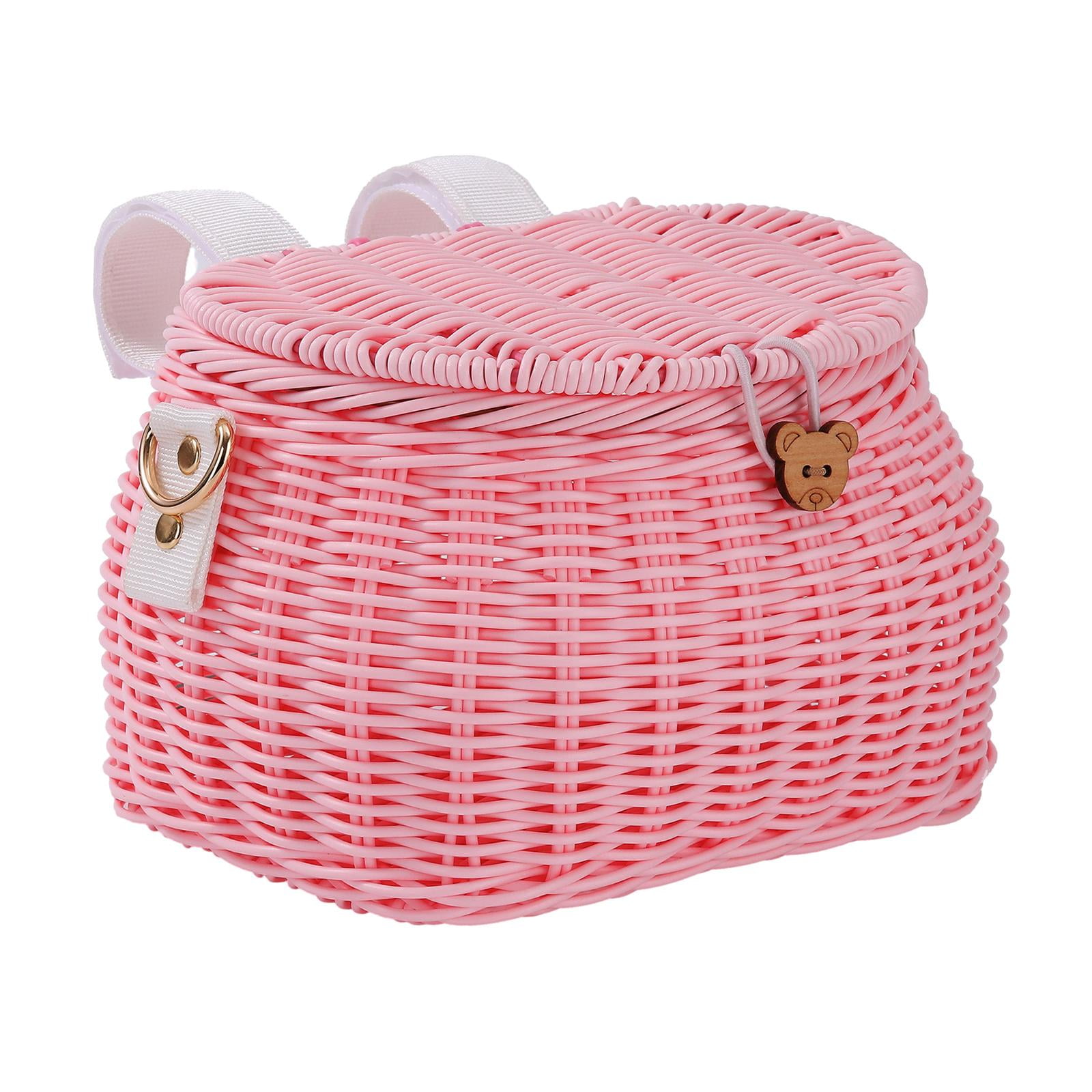 Kids Bike Basket Front Decoration Handlebar Basket Storage Basket