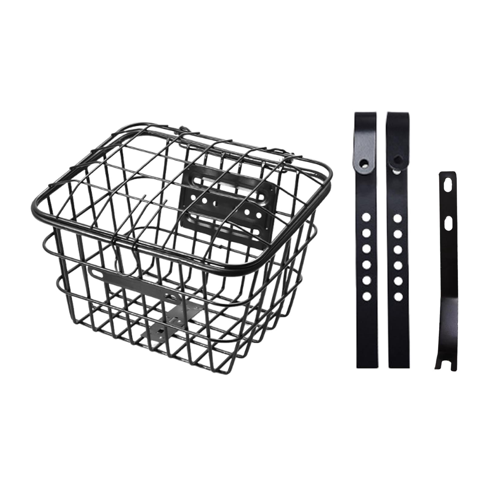 Kids Bike Basket Front Handlebar Basket Storage Basket Waterproof Metal for Boys and Girls Bicycles Riding