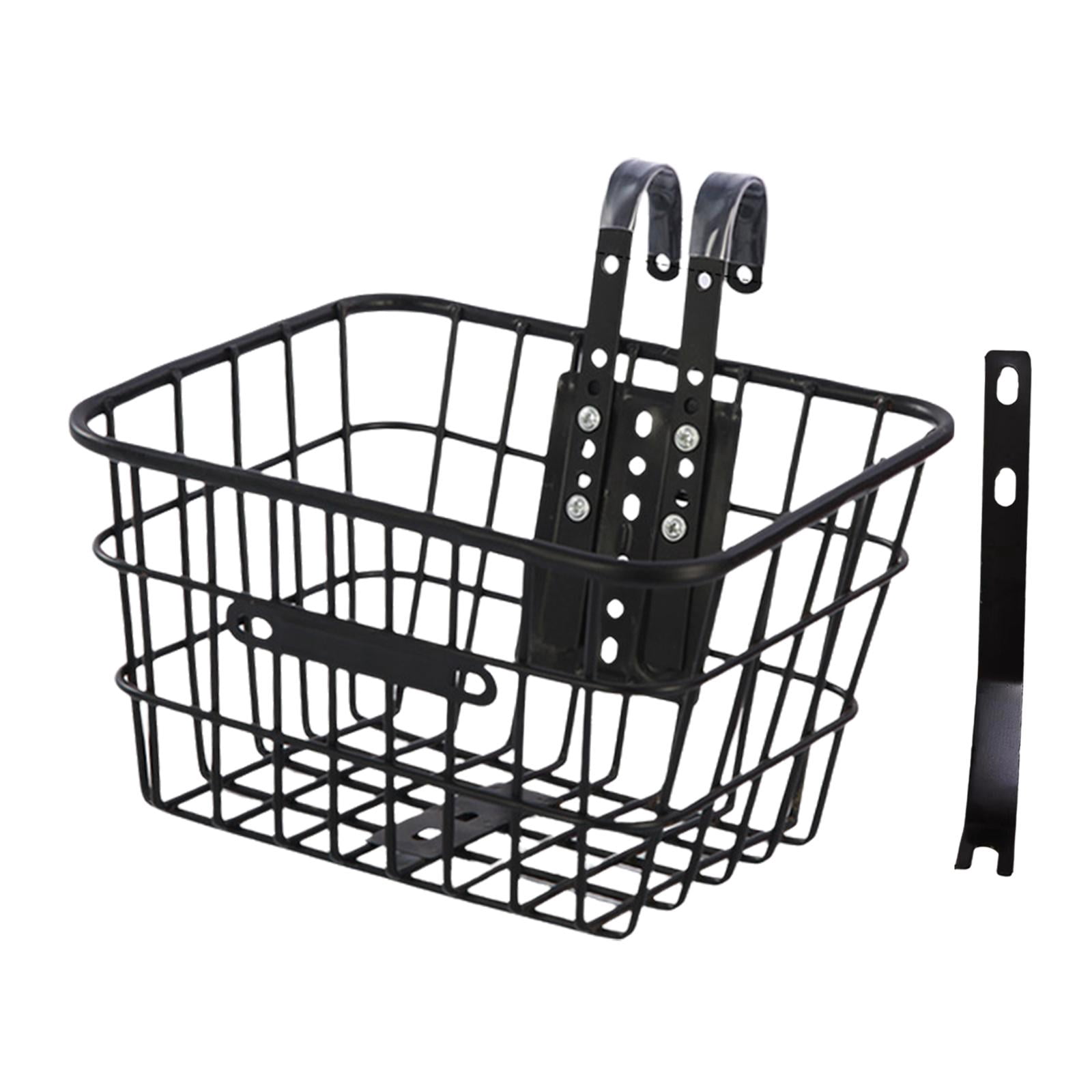 Kids Bike Basket Front Handlebar Storage Basket Waterproof Metal for Girls and Boys Bicycles on Street Biking