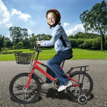 Kids Bike Bicycle with Training Wheels Brake for 3-8 Years Old Toddlers Boys Girls