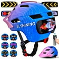 thumbnail image 1 of Kids Bike Helmet with LED Display,Remote Control,64 Patterns for Ages 3-14,Multi-Sport for Cycling and Scooters, 1 of 10
