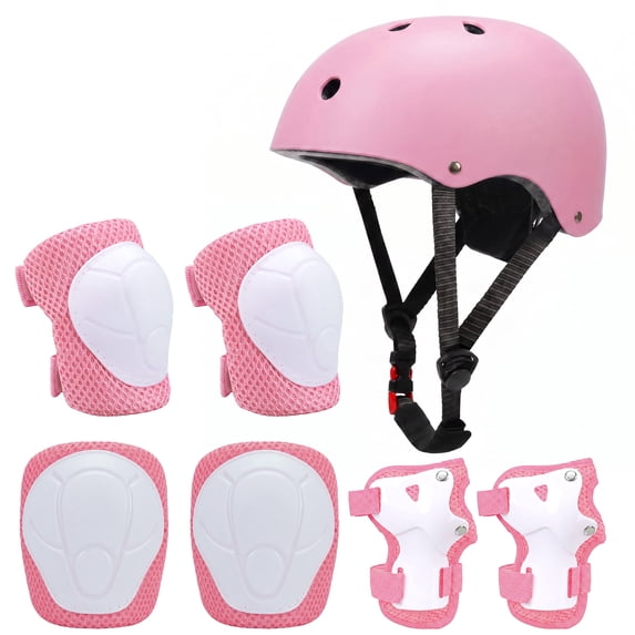 Kids Bike Helmet & Protective Gear Set – Adjustable Helmet with Knee Pads, Elbow Pads, and Wrist Guards for Scooters & Skateboards