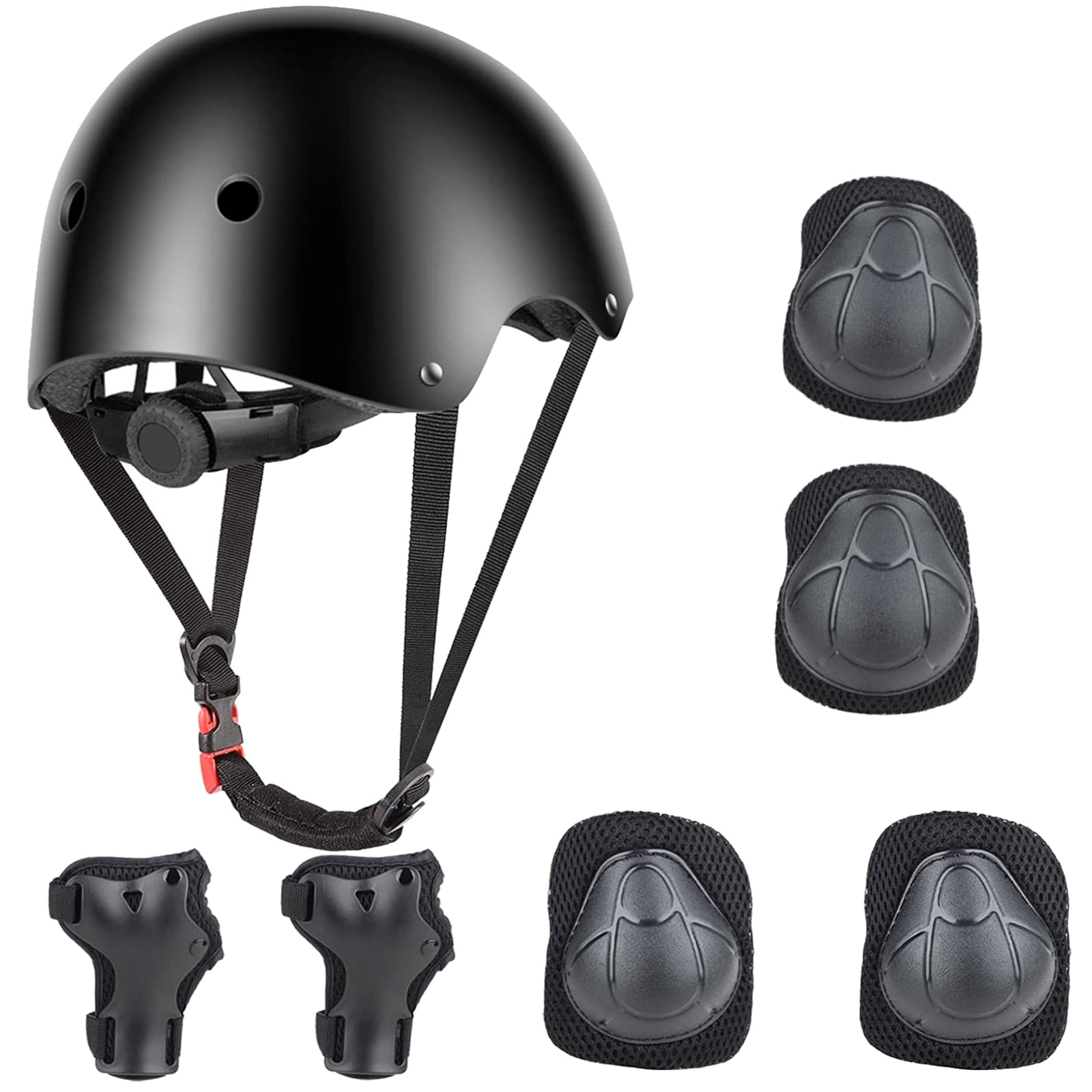 Kids Bike Helmet Set, Adjustable Helmet Elbow Wrist Guards for 310yrs