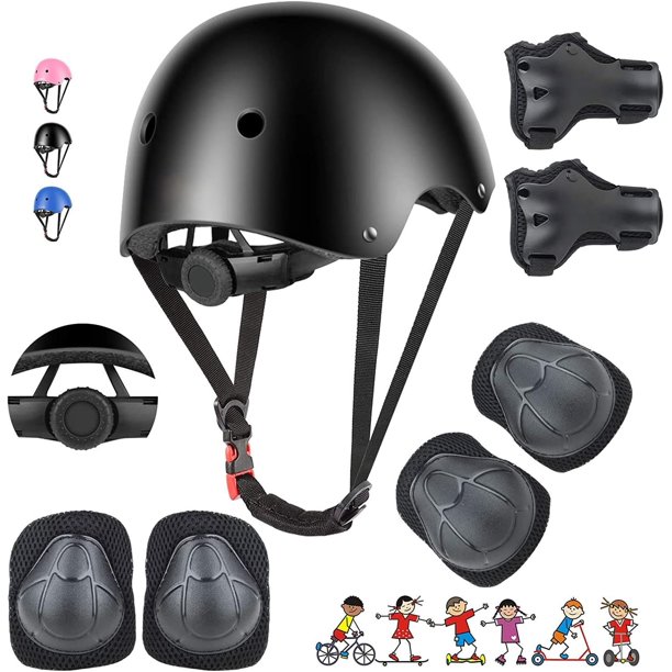 Kids Bike Helmet Set Skateboard Knee Pads Kids Helmet Elbow Pads