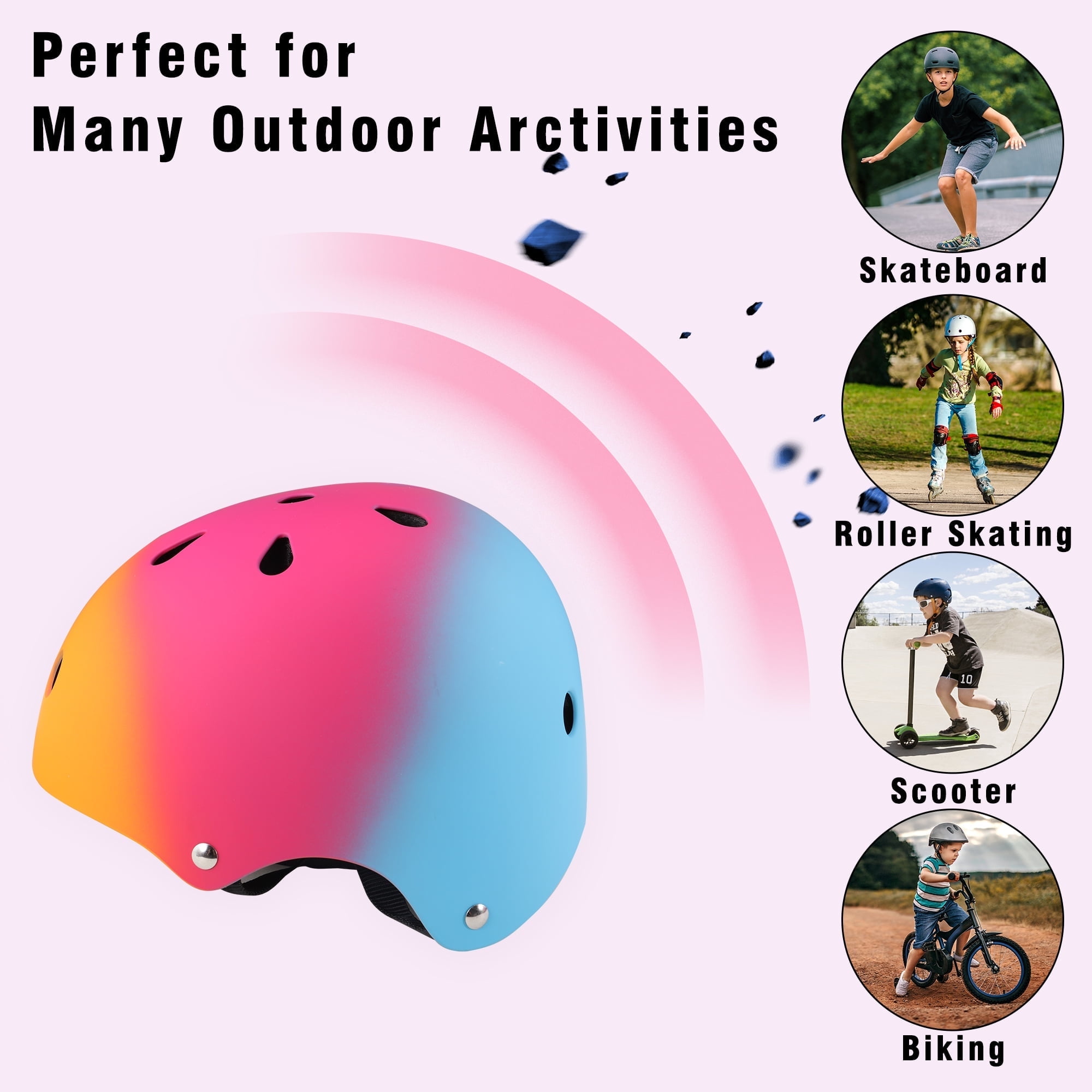 Kids Bike Helmet Toddler Helmets for Kids Girls Boys Youth Bicycle Helmet for Scooter Balance Bike Roller Skating Skateboard Helmet