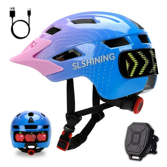 Kids Helmet,Helmets with LED Display & Remote Control,64 Patterns,Adjustable Bike Helmets for Kids 3-14,Youth Boys Girls Multi-Sport Helmet,Bicycle,Scooter