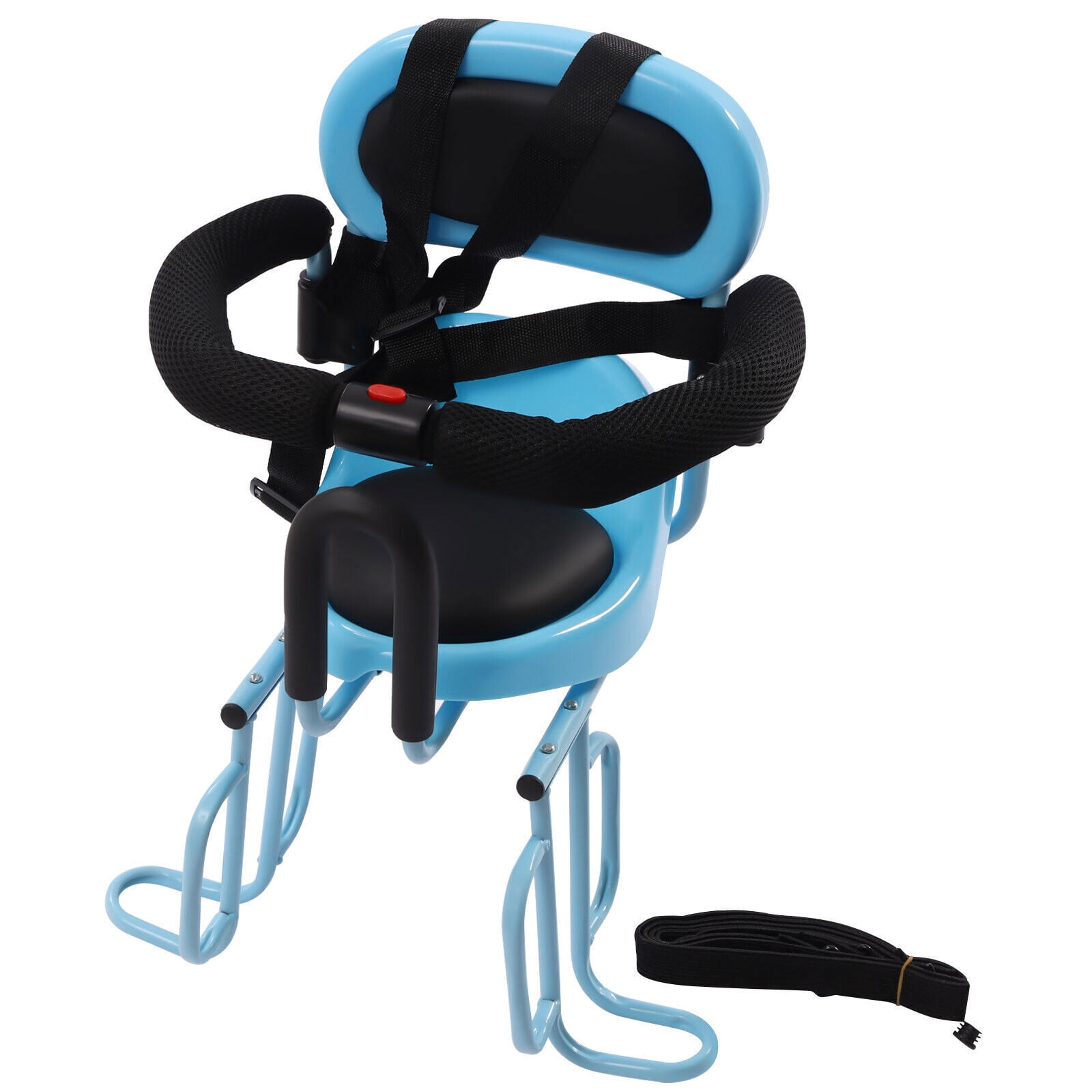 Kids Bike Seat Baby Bike Seat Rear Mounted Toddler for Adult Bike Back Mount Blue with Safety Belt