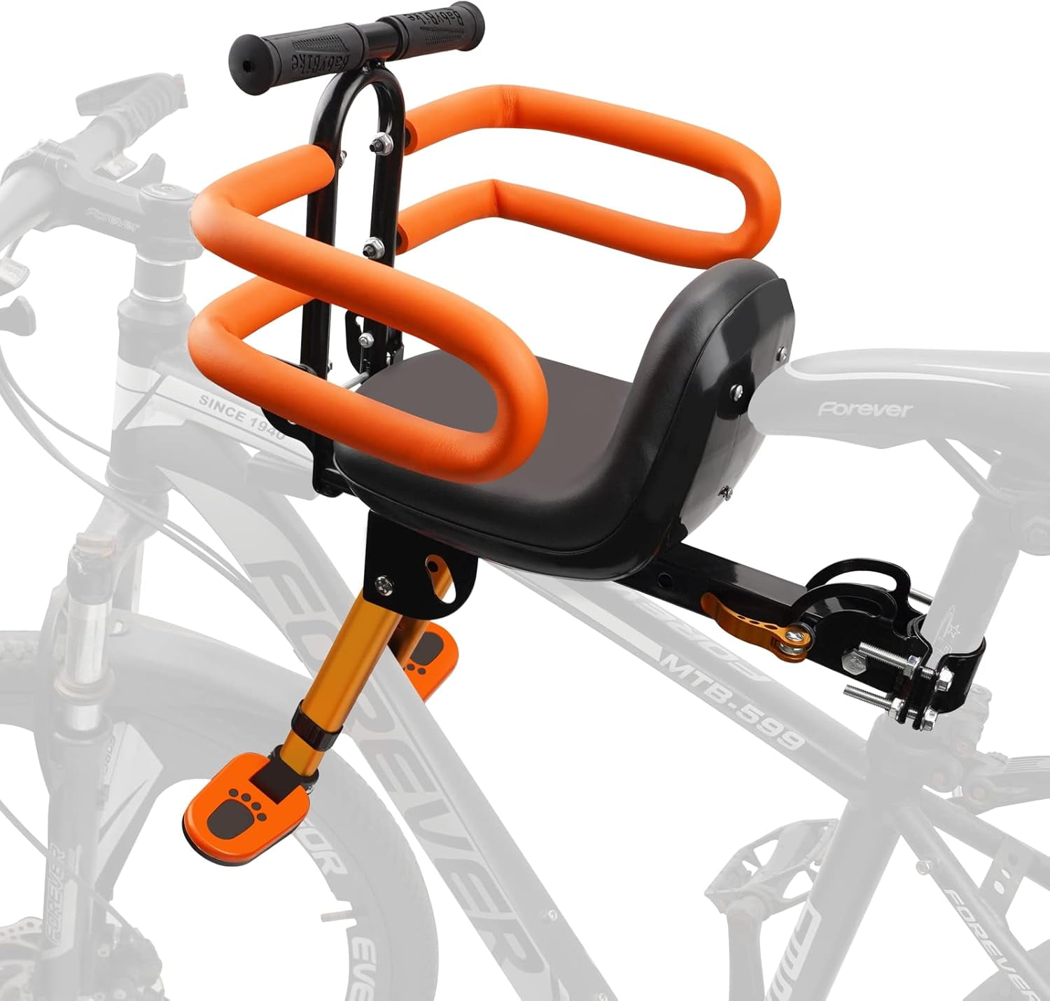 Kids Bike Seat with Handlebar Attachment, Detachable Front Mounted