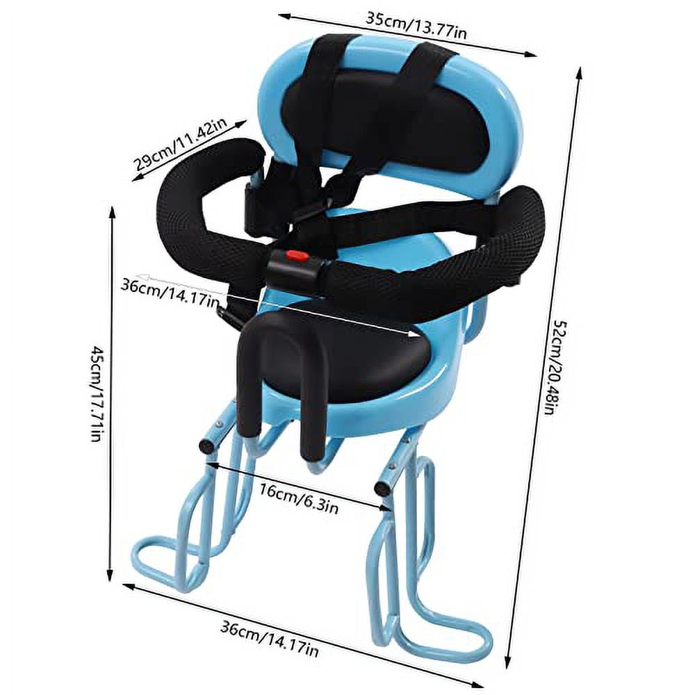 DNYSYSJ Rear Mount Child Bike Seat - For Ages 6mo-6yrs, Steel Frame, Removable Guardrail, Easy Install