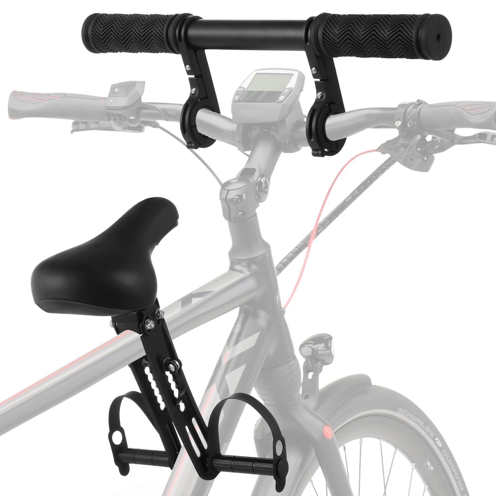 Kids Bike Seat Replacement with Handlebar,Detachable Front Mounted