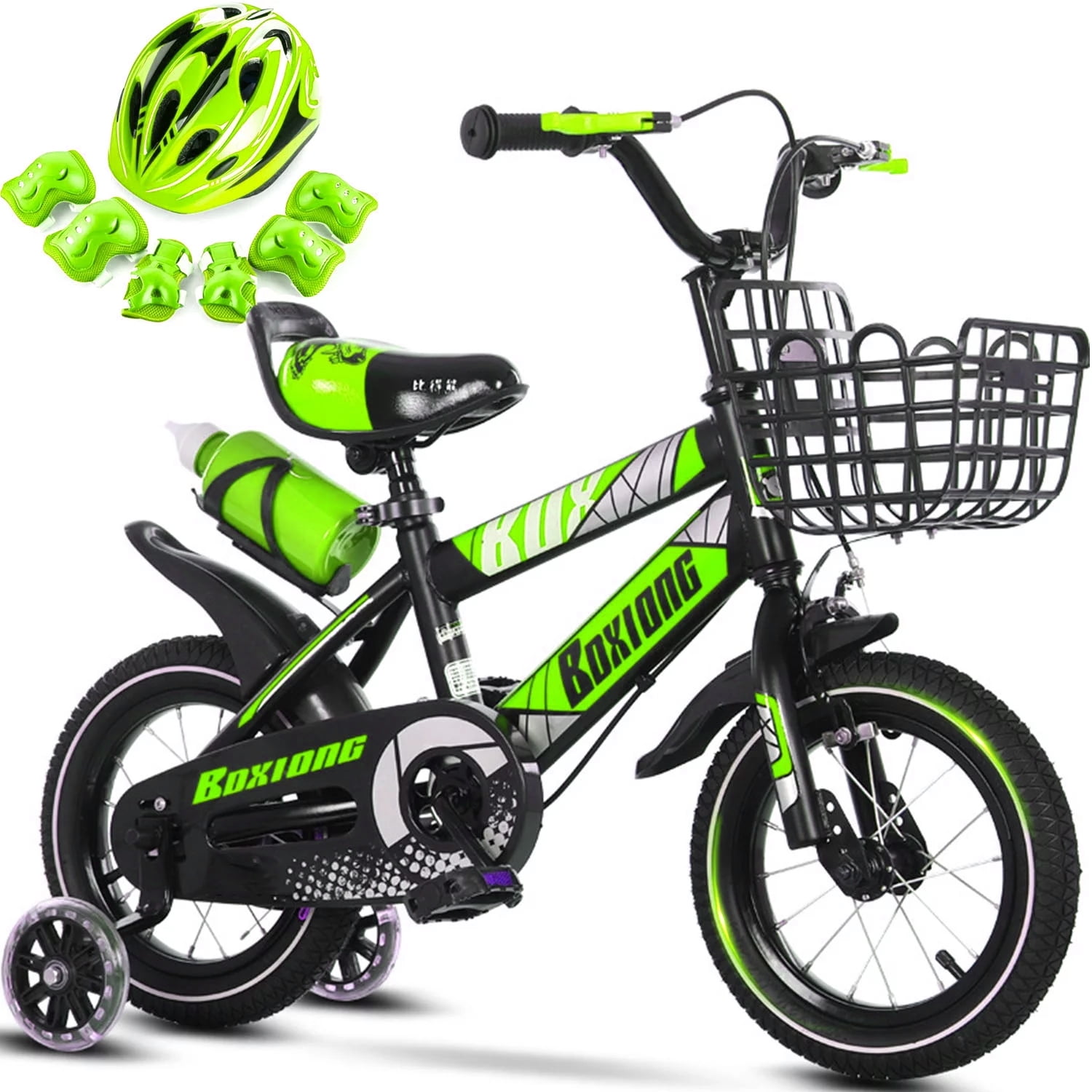 Kids Bike for Boys Girls, 1218 Inch BMX Style Kid's Bicycles with Training Wheels & Front