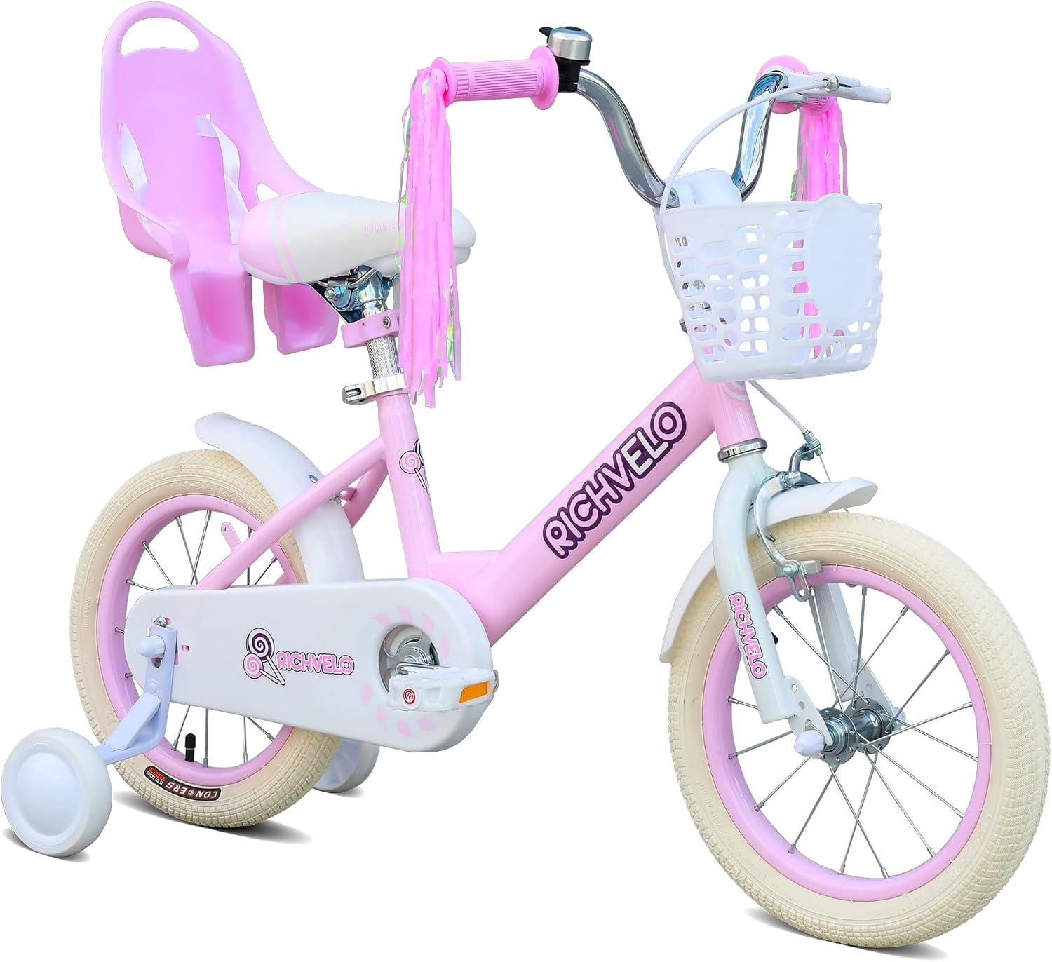 Kids Bike for Girls Ages 5-7 Years Old, 16 Inch Kids Bike with Training ...