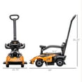 thumbnail image 1 of Kids Bikes Aosom 2-in-1 Ride On Push Car for Toddlers 1-3, Licensed Lamborghini Stroller Sliding Car, Push-Along with Under Seat Storage Horn Engine Sound and Steering Wheel, Manual, Orange,Kids Ridi, 1 of 10
