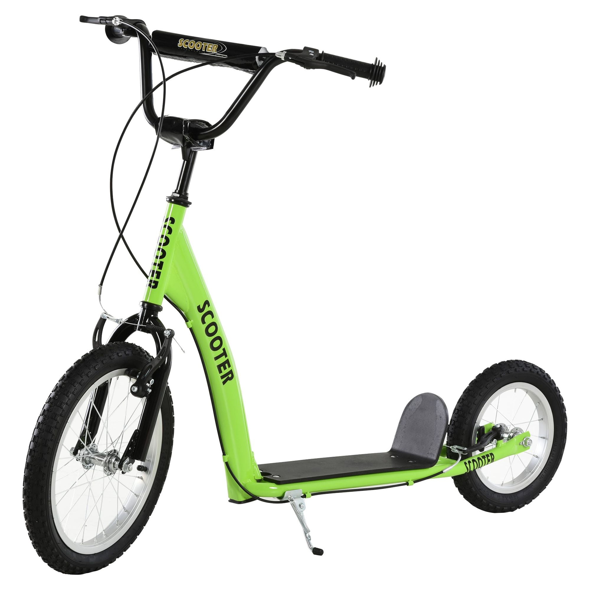 Kick Riding Cycle Kids Bikes Aosom Youth Scooter Kick Scooter for Kids 5+ with Adjustable ...