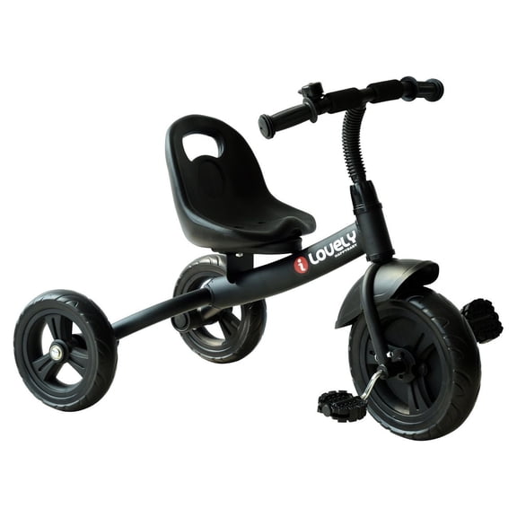 Kids Bikes Qaba 3-Wheel Recreation Ride-On Toddler Tricycle With Bell Indoor / Outdoor - Black,Kids Riding Toys