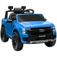 thumbnail image 1 of Kids Bikes Qaba Ford Ranger Licensed 12V Kids Ride on Truck, Toddler Electric Car with Remote Control, Toy Storage, Spring Suspension, LED Headlights, Music Horn, for Ages 3-6 Years, Blue,Kids Riding, 1 of 8