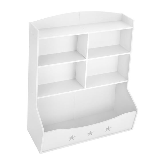 Kids Bin Toy Storage Box Bookcase Organizer Shelf Playroom Bookshelves White 30.12*13.39*36.61in
