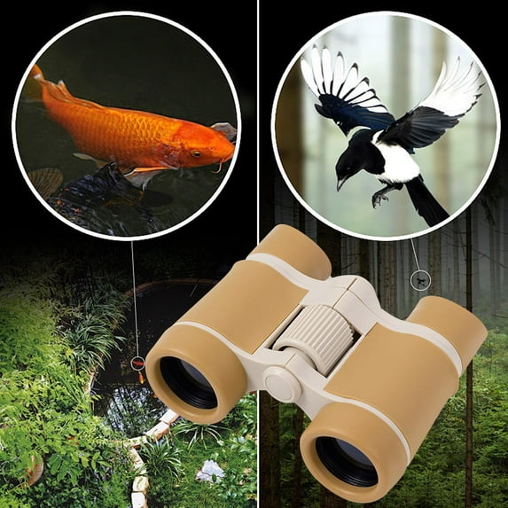 Kids Binoculars 4x30 Lens Colorful Outdoor Exploration Toy for Children Nature Discovery Hiking Camping Adventure Educational Exploration Tool