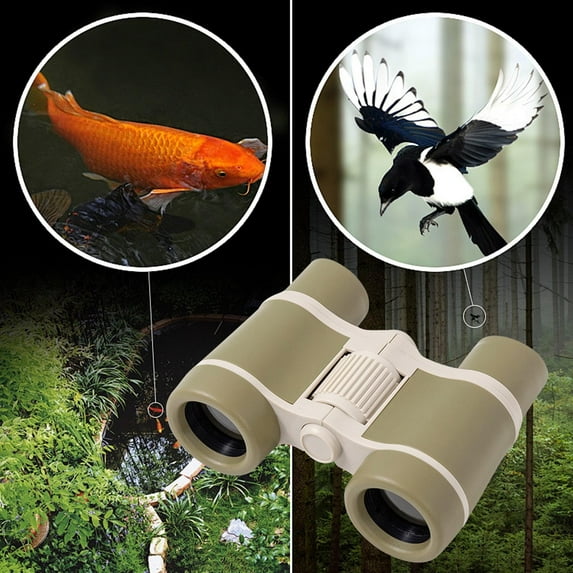 Kids Binoculars 4x30 Lens Colorful Outdoor Exploration Toy for Children Nature Discovery Hiking Camping Adventure Educational Exploration Tool