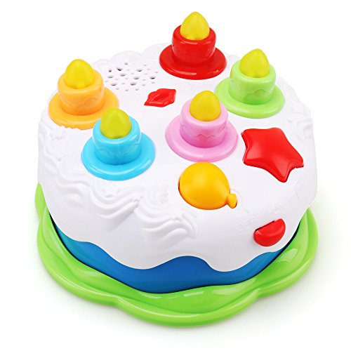 Kids Birthday Cake Toy for Baby & Toddlers with Counting Candles & Music, Gift Toys for 1 2 3 4 5 Years Old Boys and Girls - image 1 of 9