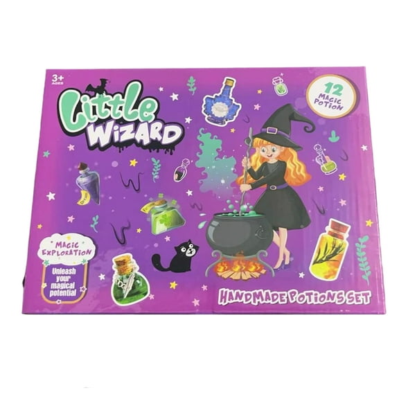 Kids Birthday Gift, Children's Little Wizard Diy Potion Mixing Set - With 12 50Ml Bottles, Spoon, Dropper, Tongs - For Kids Birthday Gift, Creative Play & Science Learning