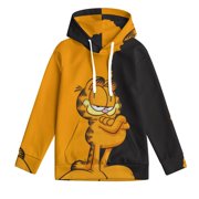 ENTERRY Kids Black Orange Garfield Hoodie Sweatshirt for Boys Girls Pullover Hooded with Kangaroo Pocket, 6-7Y