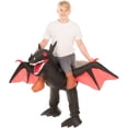 thumbnail image 1 of Morph Kids Black Dragon Inflatable Ride On Costume Boys Girls Halloween Halloween Black One Size, 1 of 7