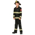 thumbnail image 1 of Kids Black Uniform Firefighter Costume, 1 of 4
