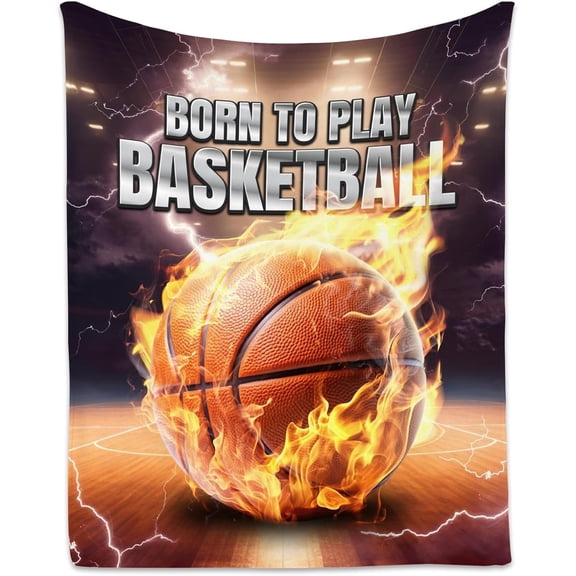 Kids Blanket for Boys - Soft, Cozy & Plush Basketball Throw Blanket for Boys Girls Teens - 50"x60" Sports Blanket for Couch, Sofa - Basketball Theme Gifts for Basketball Lovers