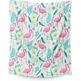 thumbnail image 1 of Kids Blanket Gifts - 50 x 40 Inches Cute Flamingo Throw Blanket for Boys, Girls - Green Soft Fuzzy Warm Blanket for Travel, Couch, 1 of 5