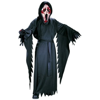 Kids' Scream Ghost Face Black Outfit with Mask Halloween Costume, Assorted  Sizes