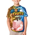 thumbnail image 1 of Kids Blox Fruit T-Shirts, Youth PainFruit T-Shirts, Casual Crew Neck Shirts for Boys Girls, Fashion 3D Print Short Sleeve Tee, 1 of 9
