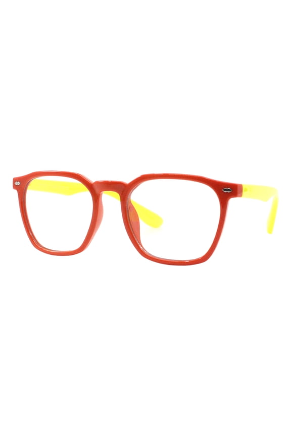 Kids Blue Light Blocker Glasses Soft Flexible Square Girls Boys UV Orange Yellow