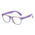 thumbnail image 1 of Kids Blue Light Blocking Glasses, Square Lightweight Plastic Frame Computer Eyewear with Clear Lens, Children Screen Glasses for Study Reading purple, 1 of 1
