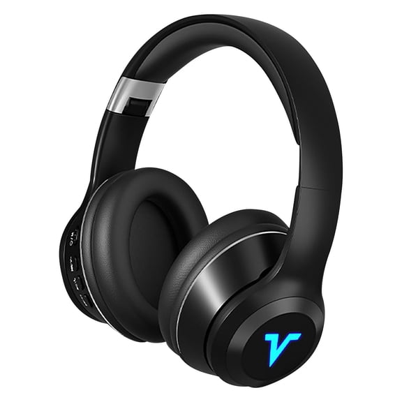 Kids Bluetooth 5.2 Headphones with LED Cat Ears (85/94dB Volume Limit & 100H Play Time) Foldable Wireless/Wired Headset with 3.5mm Cable for School/Travel