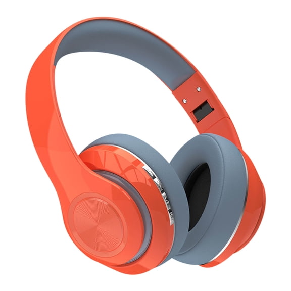 Kids Bluetooth Headphones, Wireless Headphones with HD ANC Microphone, 50 Hours Playtime, Safe Volume, Type C Fast Charging, Foldable On-Ear Headphones for Children/Teens/Smart Device,Orange