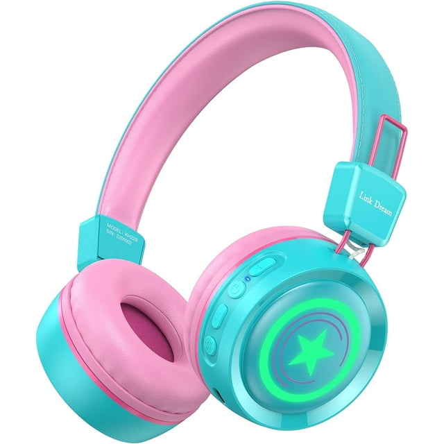 Kids Bluetooth Wireless Headphones for School, Boys Girls over Ear Adjustable Foldable